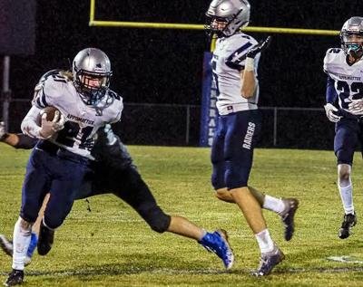 Raider football swamps Generals in downpour, playoffs begin next week