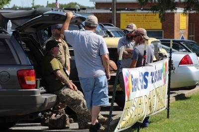 Across the street from Black Lives Matter protesters