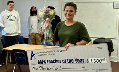 Graves named Appomattox County Teacher of the Year
