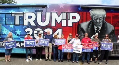 Trump Bus and 5th Congressional District candidate John McGuire III visit Appomattox