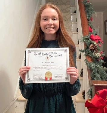 Laural Williams is newest member of Appomattox UDC