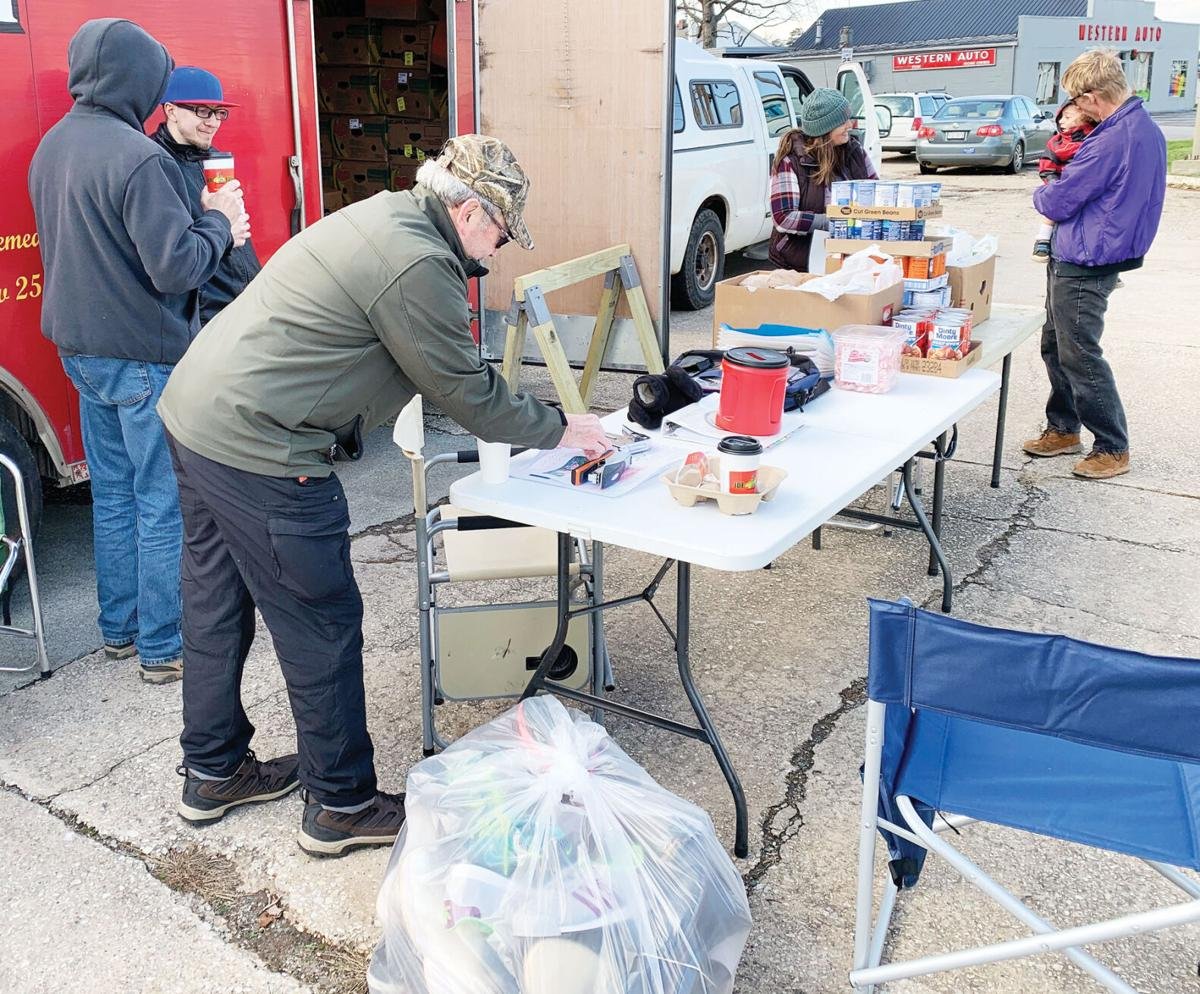 Appomattox Militia holds food & shoe drive