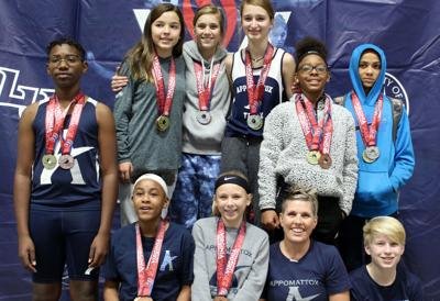 Appomattox Middle School indoor track team earns medals at LU