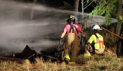 Late night fire destroys Pamplin barn