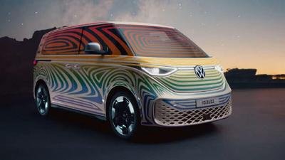 VW Teases Retro ID.Buzz Electric Van
