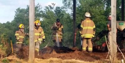 Fire burns hay in Appomattox County