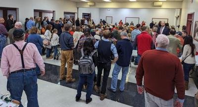 Kevin Bailey thanks 192 Appomattox voters at Mass Meeting